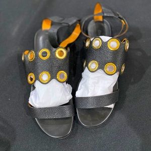 Chloe black sandals with gold ring detail size 40
